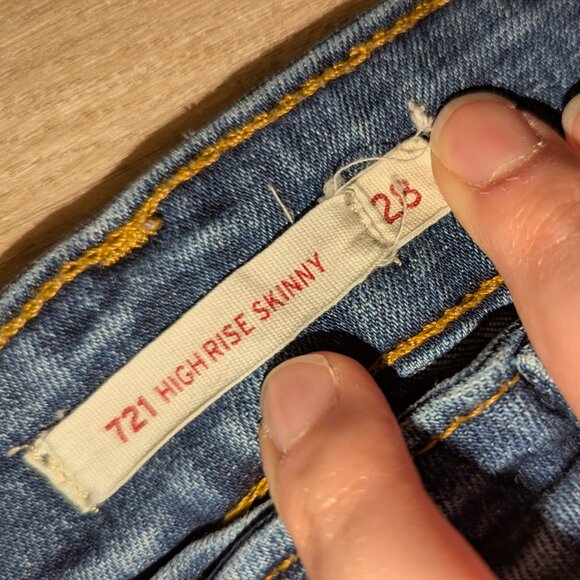 Levi's 721 High rise skinny W28 L30 Indigo - Picture 3 of 8